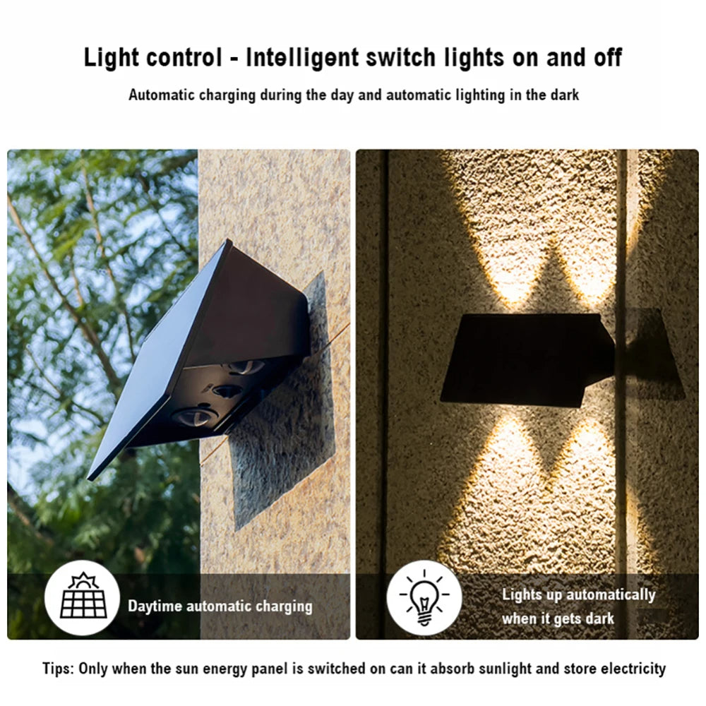 YH0616 2PCS Waterproof Porch Wall Hanging Light Solar Powered Outdoor Lamp YH0616 2PCS Waterproof Porch Wall Hanging Light Solar Powered Outdoor Lamp